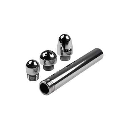 Toyfa Metal anal shower with three nozzles, silver, 13 cm-2
