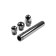 Toyfa Metal anal shower with three nozzles, silver, 13 cm
