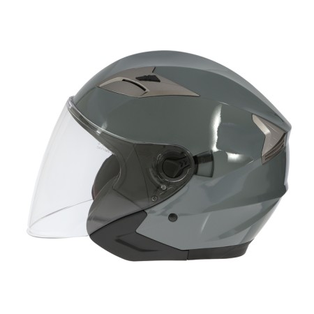 The helmet open with two visors, size L (59-60), model-BLD-708E, Gray glossy-6