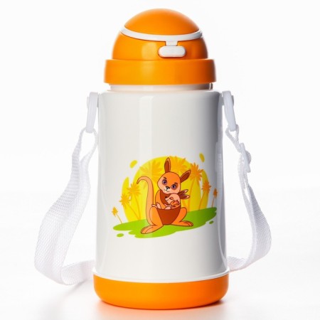 Thermal boiler for hot and cold drinks with a strap, 300 ml, color mix