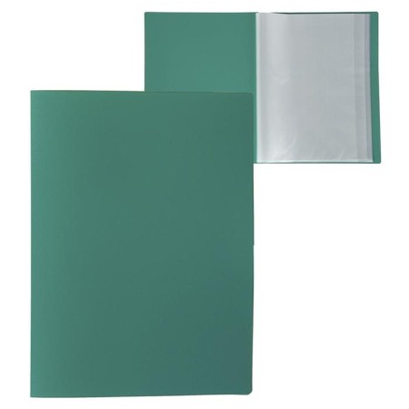 Folder with 40 A4, 500 microns, calligrata, texture "sand", green