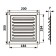 Ventilation grate Zein Lux RM2030SR, 200 x 300 mm, with a grid, metal, silver