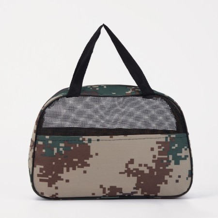 Lightning cosmetic bag, green/beige color-1