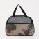 Lightning cosmetic bag, green/beige color