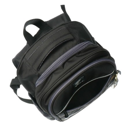 School backpack, 40 x 33 x 19 cm, ergonomic back, stavia "monochrome", black/orange-7