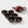 A set for the tea ceremony Ceramic "Lunar Lake", 7 objects: 6 PIAL 50 ml, kettle 150 ml, red color
