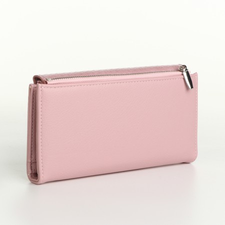Women's wallet on magnets, pink color-1