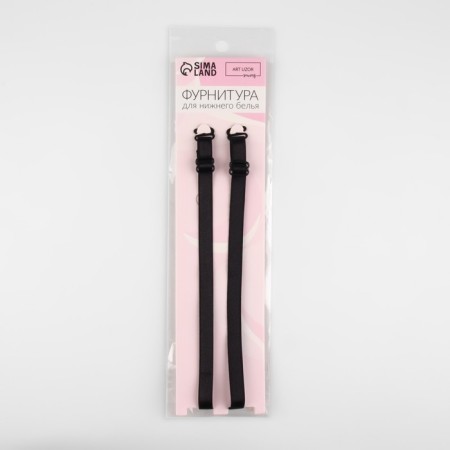 Textile straps, 1 cm, 37 cm, steam, black color-2
