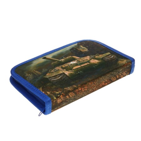 Penal School "Tank", 13 x 19.5 cm, 1 section, on lightning, fabric-1