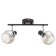 Chandelier 79702/2 2x60W E14, black/gray 35x15x13 cm