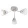 Dibra chandelier 3x60W E27 white 48x48x22cm