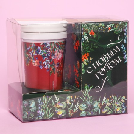 Gift set “Happy New Year!”: Hot chocolate 25 g x 4 pcs., Marshmallow 50 g, a thermostat 250 ml.-6