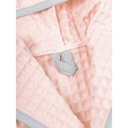 Халат детский с капюшоном Amarobaby Waffle, рост 122-128 см, цвет розовый-9