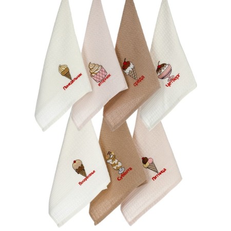 A set of wuffed napkins Diva Afrodita Ceylin "Cake", size 40x60 cm, 7 pcs-2