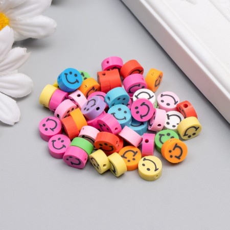 A set of beads made of polymer clay "Astra" 10 mm, 20 g, emoticons