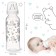 A bottle of feeding "Bear Basic", a classic throat, 250 ml., 3 months., White/turquoise color