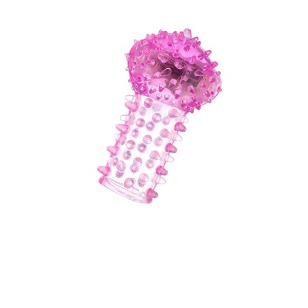 Vibronstat on the finger Toyfa Basic, pink color