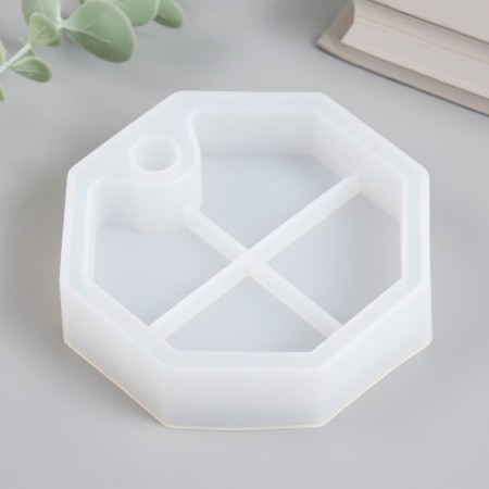 Mold Silicon "Casket polyhedron - lower tier" 10.5x10.5x2.7 cm