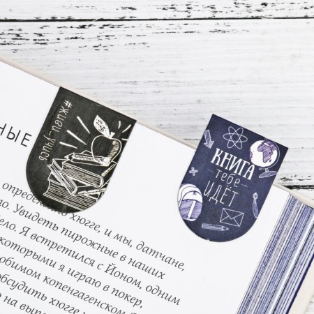 Magnetic bookmarks "Furn the peak of knowledge", 8 pcs.-3