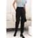 Women's pants on elastic band Eliseeva Olesya, size 44, black color