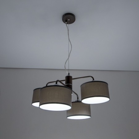 Suspended chandelier Citilux "Form" CL428241, 44x44x32 cm, 4x60W, E27, brown color-5