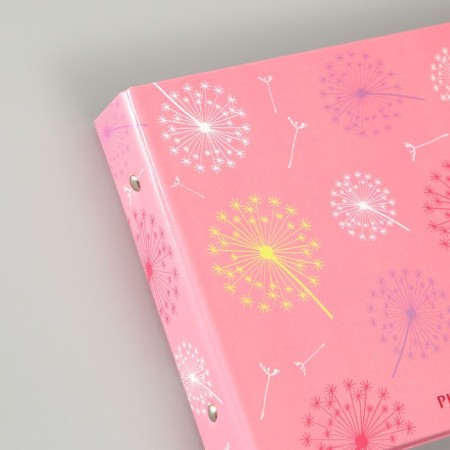Photo album 25 sheets (corners+rings) "Dandelions on Pink" 27x19 cm-6
