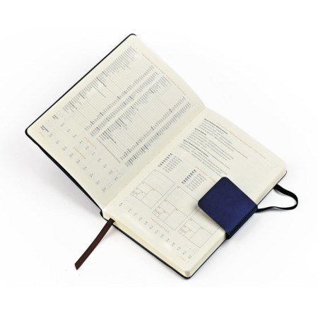 Deliciper of Leduced A5, 136 Zenith sheets, Cover Artificial Leather, Block 70 g/m2, Dark blue-5