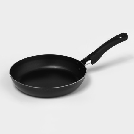 Pan Consul, D = 20 cm, glass cover, plastic handle, anti -stick coating, black color-2
