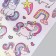 Holographic stickers (stickers) "Unicorns" 10x15 cm, 5-211
