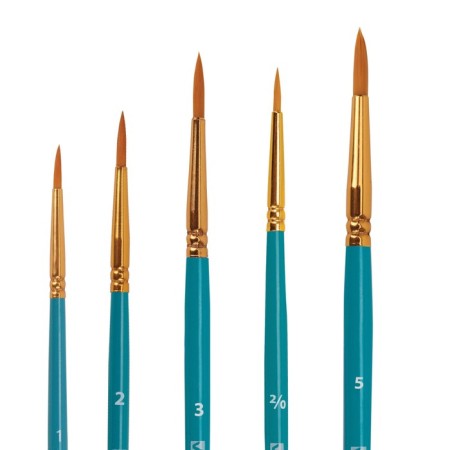 System of brushes synthetics 10 pieces, Brauberg, round; oval; flat; Liners-9