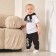 Pants children's baby Me "Little Boss", height 80-86 cm, black color