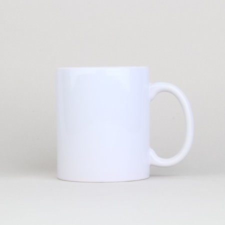 New Year. White ceramic "deer" mug, 320 ml-2