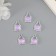 Decor for creativity metal, rhinestones "handbag" lilac 1.7x1.2 cm