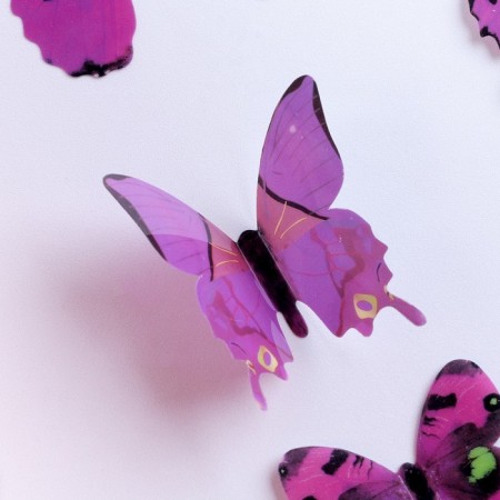 Set for decorating "Butterflies", 12 pcs, purple color-3