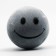 Velvet toy with a squeak "Smile", 4 cm, gray