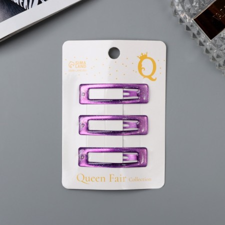 Invisible hair "Hadley" (set of 3 pcs) straight, 5 cm, purple-2