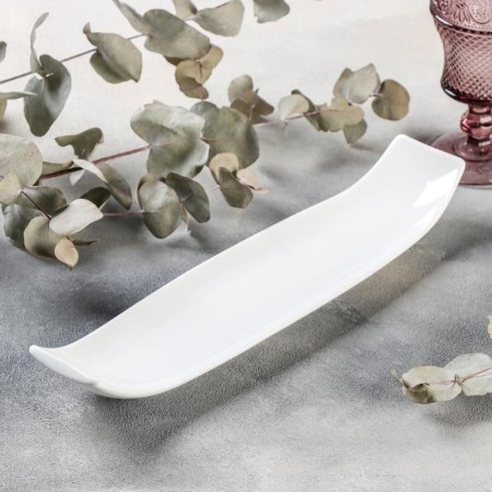 Porcelain dish Magistro "Blanche", 36 × 9 × 5 cm, white color