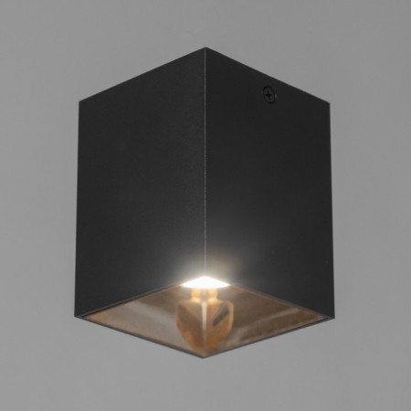 Lamp "Cube" LED 4000K 10W DIM220 Black gold 7.5x7.5x9.5cm-1