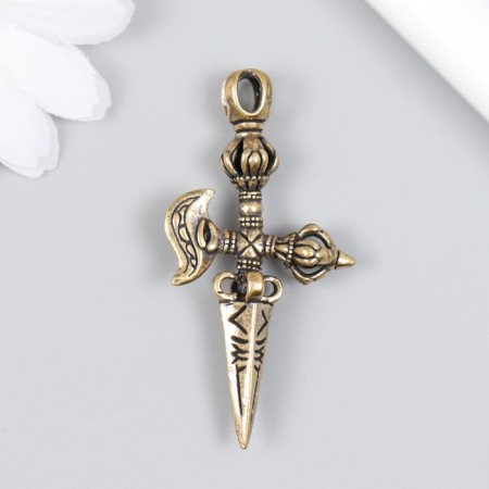 Souvenir brass "ax-half-mixed" 5.6x3.1 cm-2
