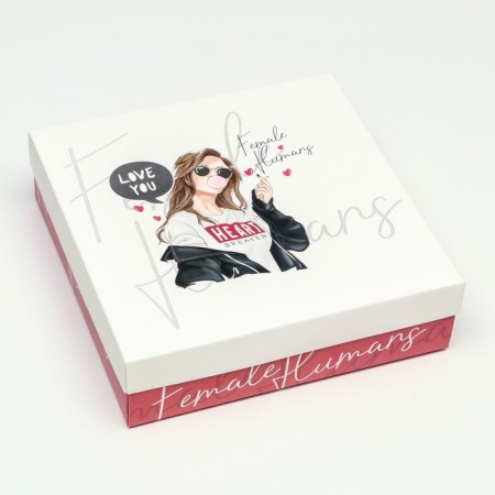 Folding box, Female Humans 23 x 23 x 6.5 cm-2