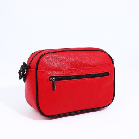 Bag Cross-Bodi "Salome" with lightning, external pocket, red color-1