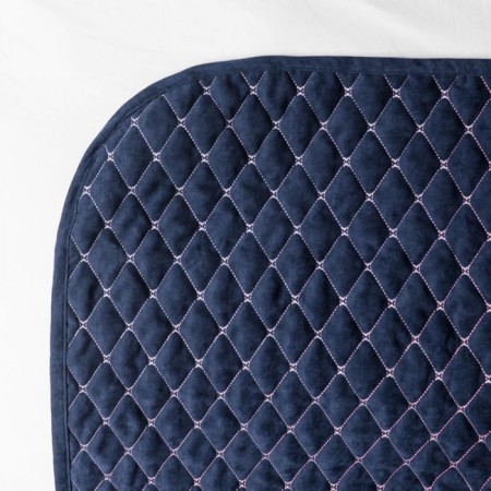 Bedspread with pillowcases "Tina", size 160x230 cm, blue color-3