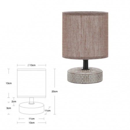 Rivoli Eleanor 1he14, 40 watts ceramics, coffee color-3
