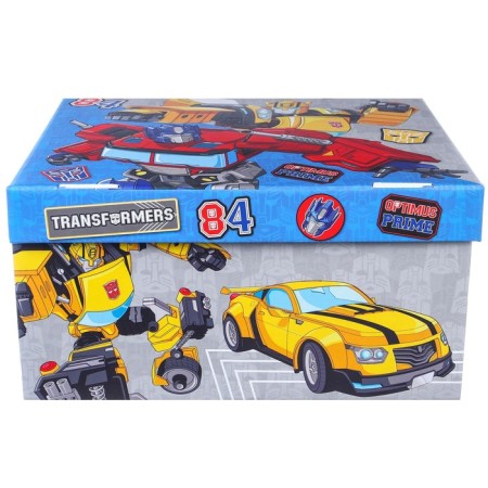Gift box with a lid, folding, 31x25.5x16 cm, transformers-4