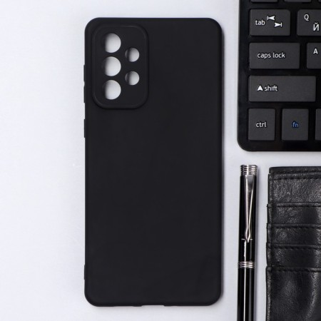 Innovation cover, for Samsung Galaxy A73, silicone, matte, black