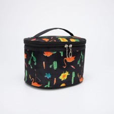 Cosmetic bag with lightning, black color