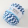 Knitted yarn secondary 90% cotton, 10% p/e, 100m/450 ± 50 g (white-blue strip)