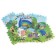 Wooden rug-puzzle "Magic City", 8 segments