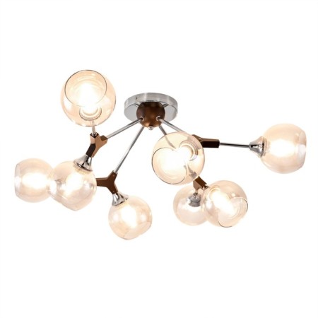 Ceiling chandelier Citilux "Til" CL138185, 80x80x30 cm, 8x60W, E27, brown color