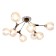Ceiling chandelier Citilux "Til" CL138185, 80x80x30 cm, 8x60W, E27, brown color